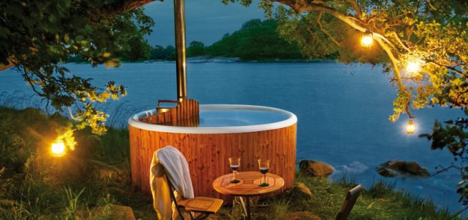 Für den perfekten Kurzurlaub im eigenen Heim: Ein holzbefeuerter Hot Tub