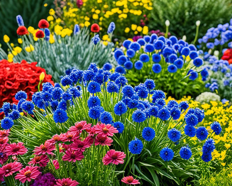 Kornblumen in einer naturnahen Bepflanzung Kornblumen in einer naturnahen Bepflanzung