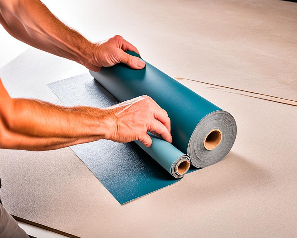 Verlegung von Linoleum