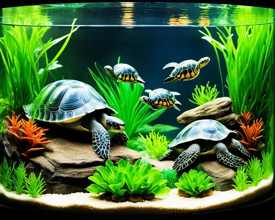 Wasserschildkröten Aquaterrarium