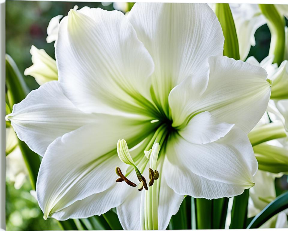 Weisse Amaryllis Blüten