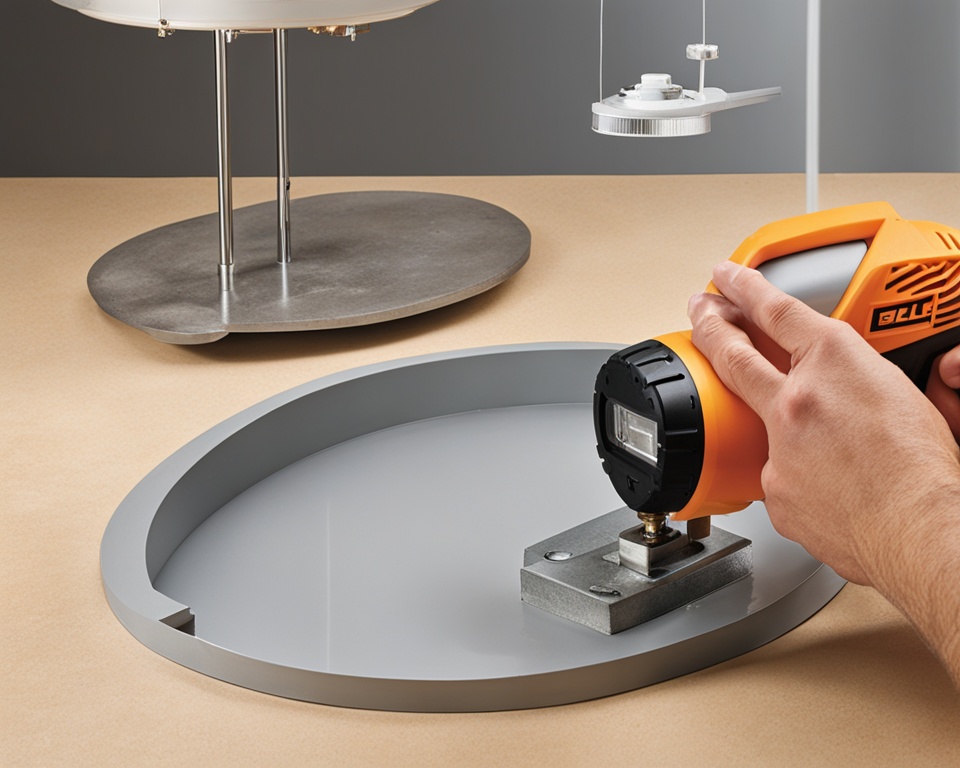 Anbringung Deckenlampe Beton