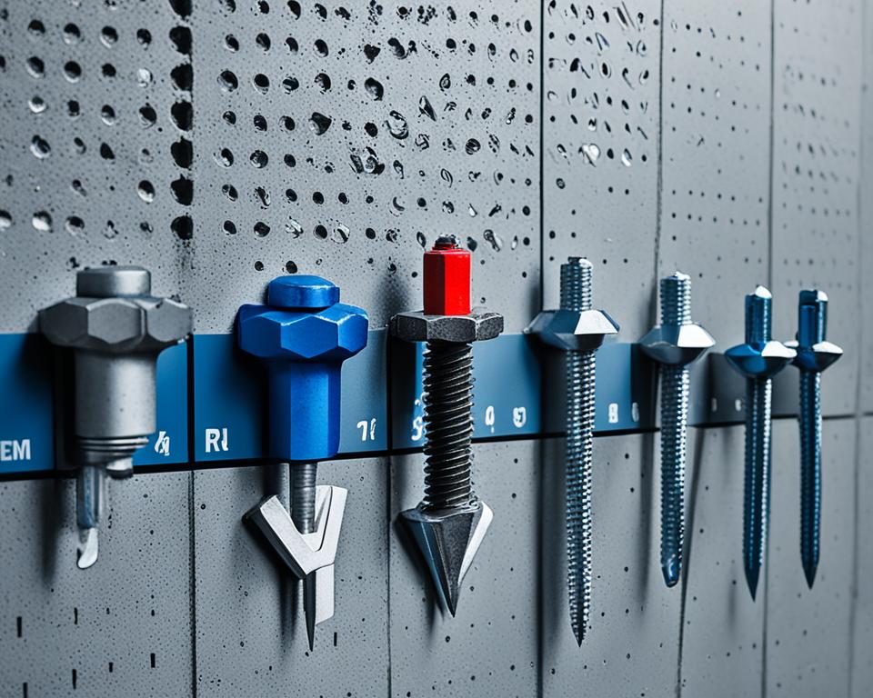 Befestigungsmaterial Betonwände