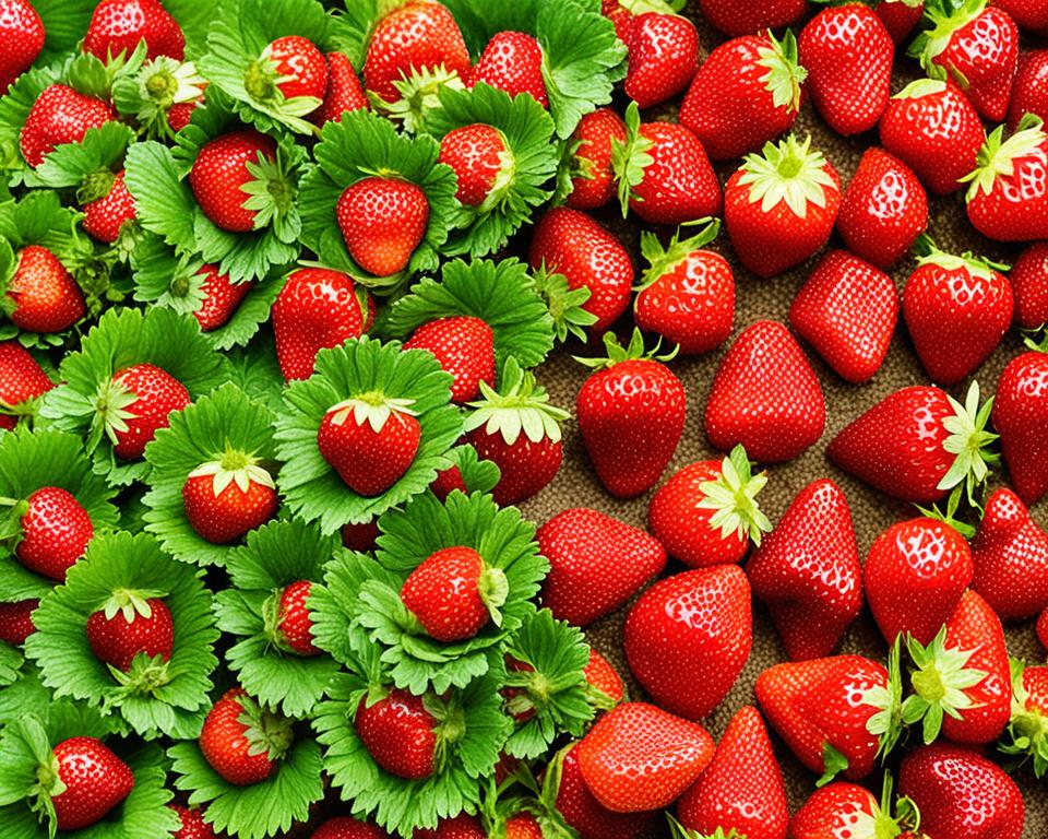 Bio-Erdbeeren und konventionelle Erdbeeren