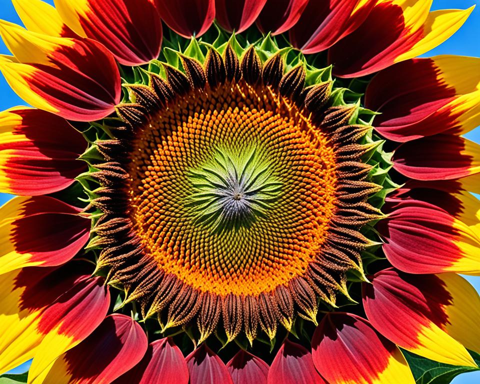 Blüten und Blühzeit der roten Sonnenblume