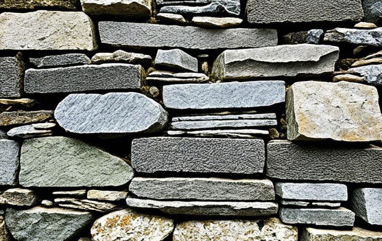 Fundament für Natursteinmauer