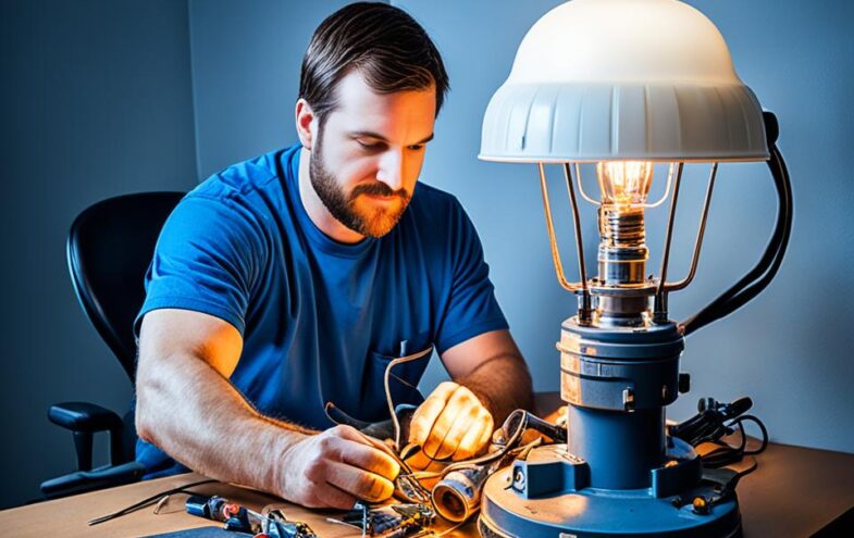 Lampe reparieren Beruf