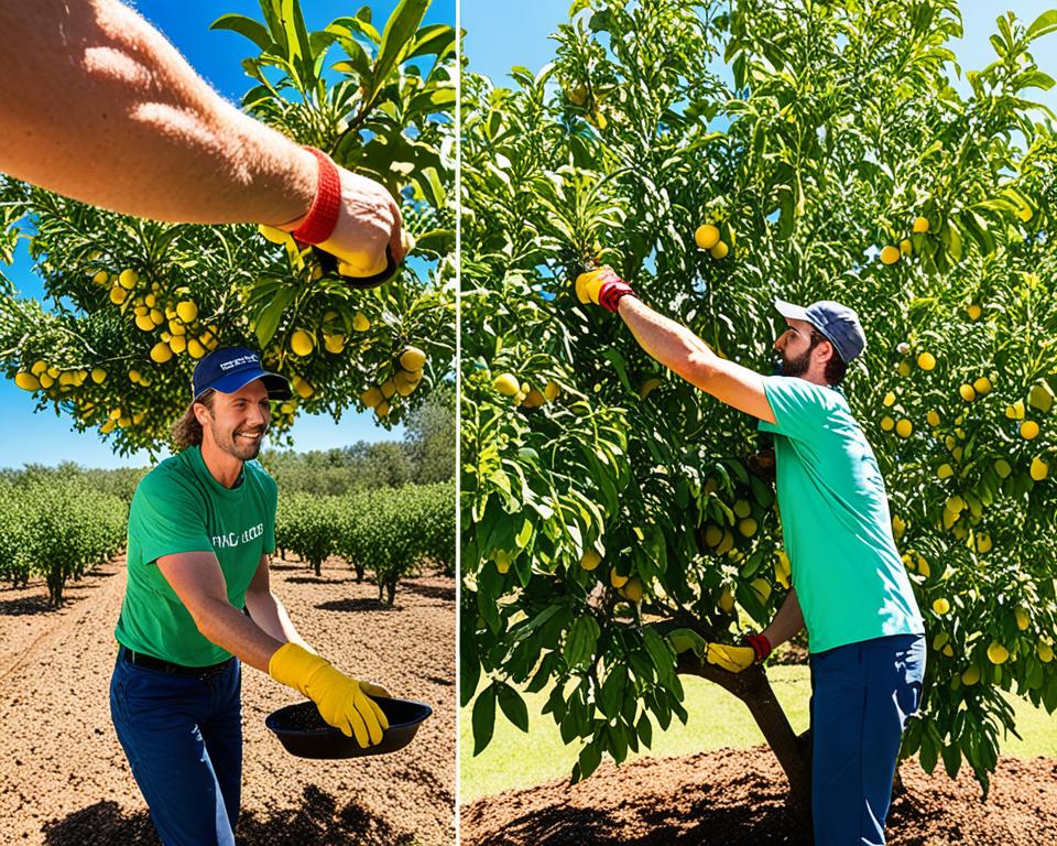 Pflege der Mandelfrucht