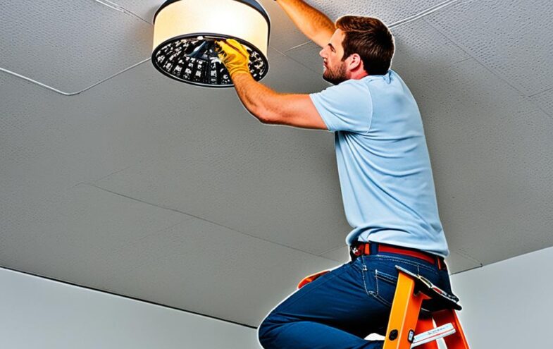 Schwere Lampen montieren