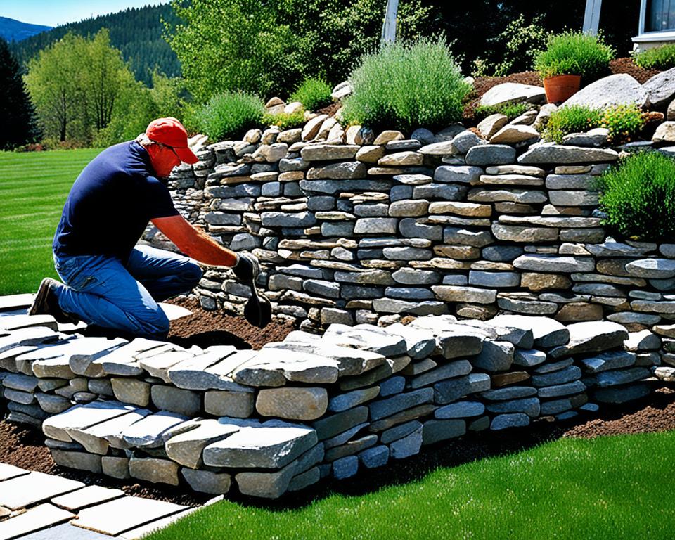 Trockenmauer bauen