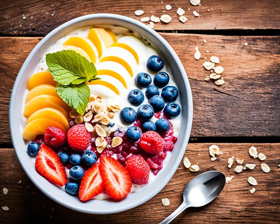 birchermüesli mit saisonalen Früchten