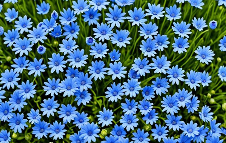 blaue gänseblümchen