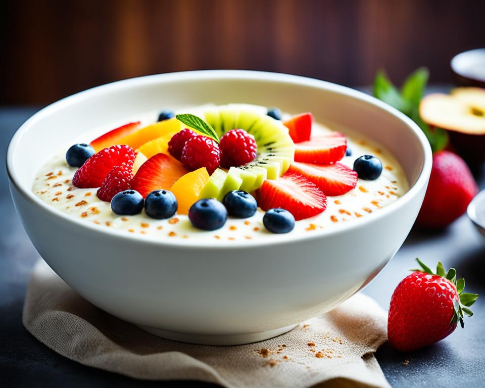 hirsebrei mit obst