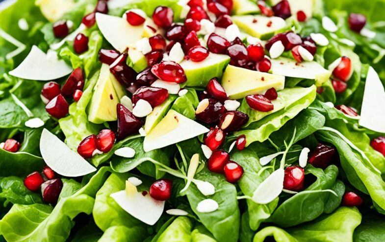 nüsslisalat mit granatapfel