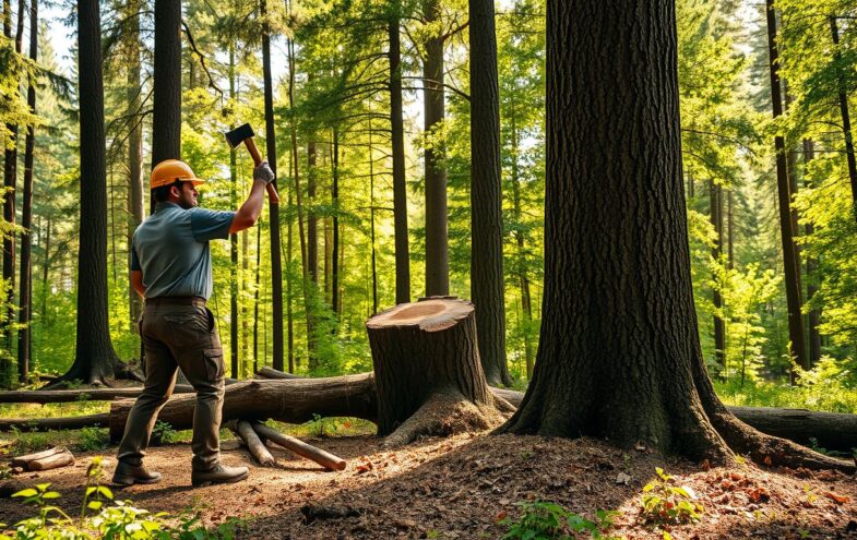 baum fällen