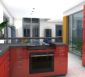 moderne Küchenfronten in rot